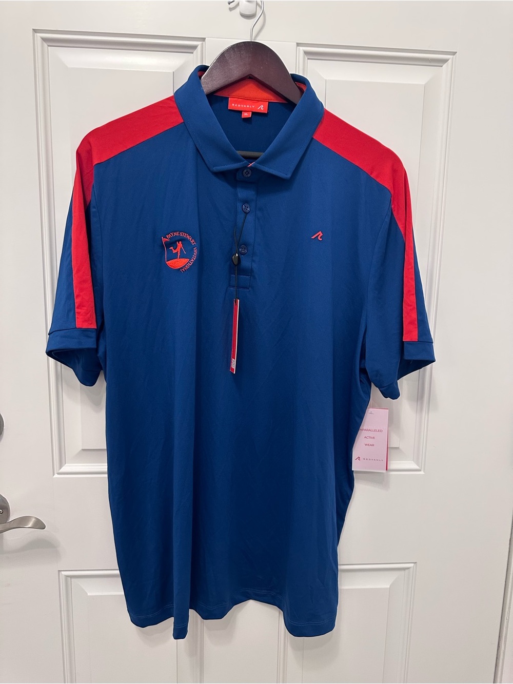 Redvanly Polo Shirt in Blue with Red Accents